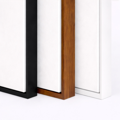 Custom Watercolor Pet Portrait on Floating Wood Framed Canvas